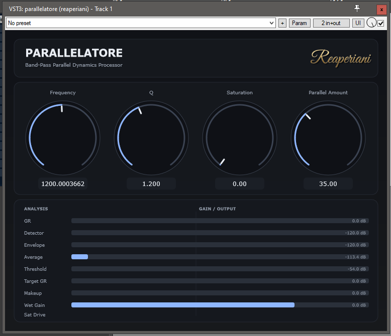 Anteprima del plugin PARALLELATORE